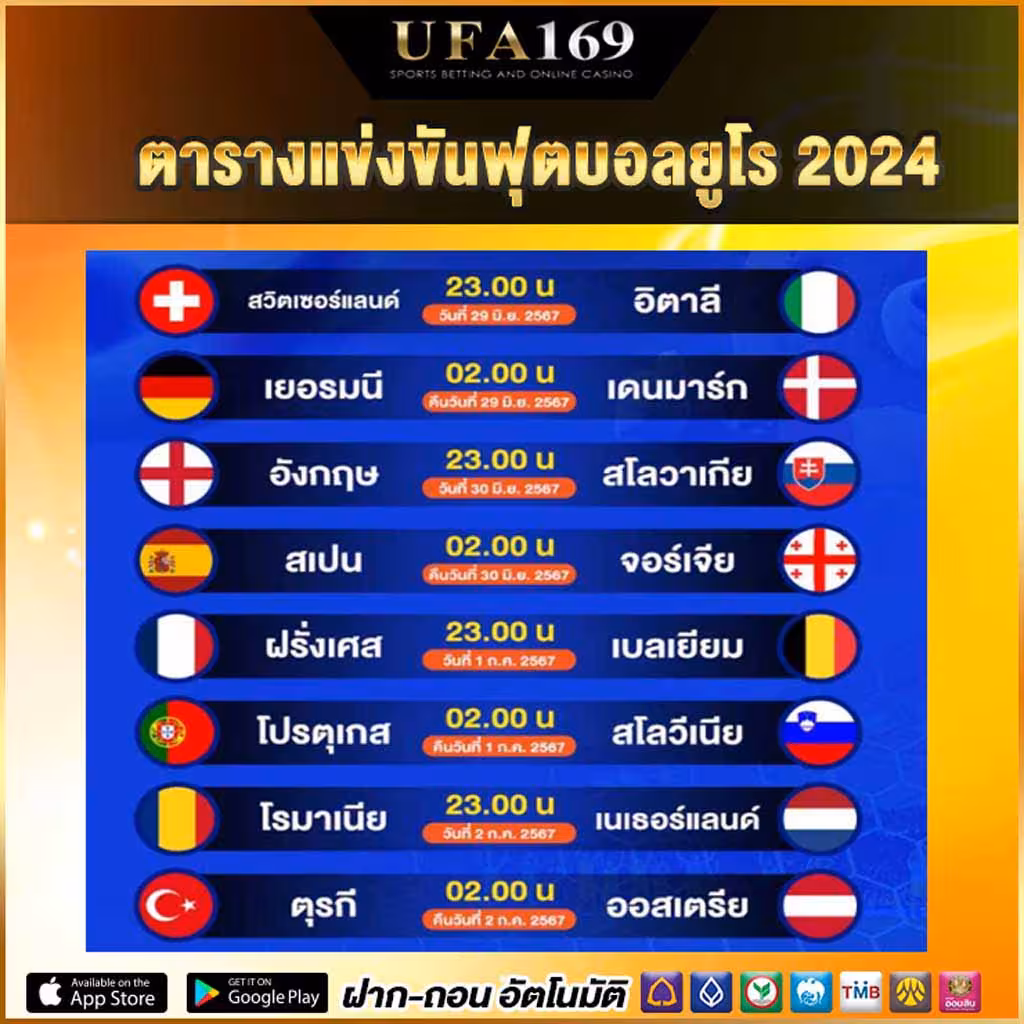 Euro 2024 football match schedule